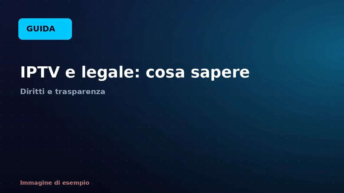 Illustrazione sui diritti di trasmissione e la conformità legale dei servizi IPTV