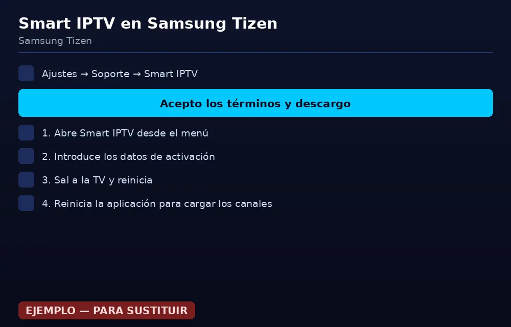 Búsqueda de la aplicación Smart IPTV en la tienda de aplicaciones del televisor