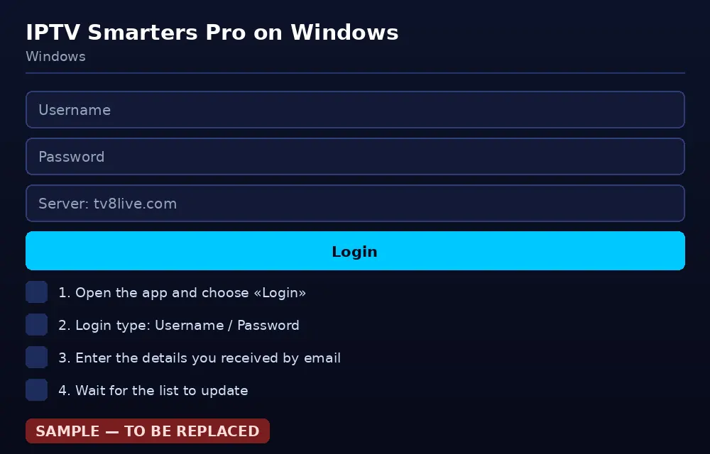 IPTV Smarters Pro Windows desktop download page with the official source highlighted