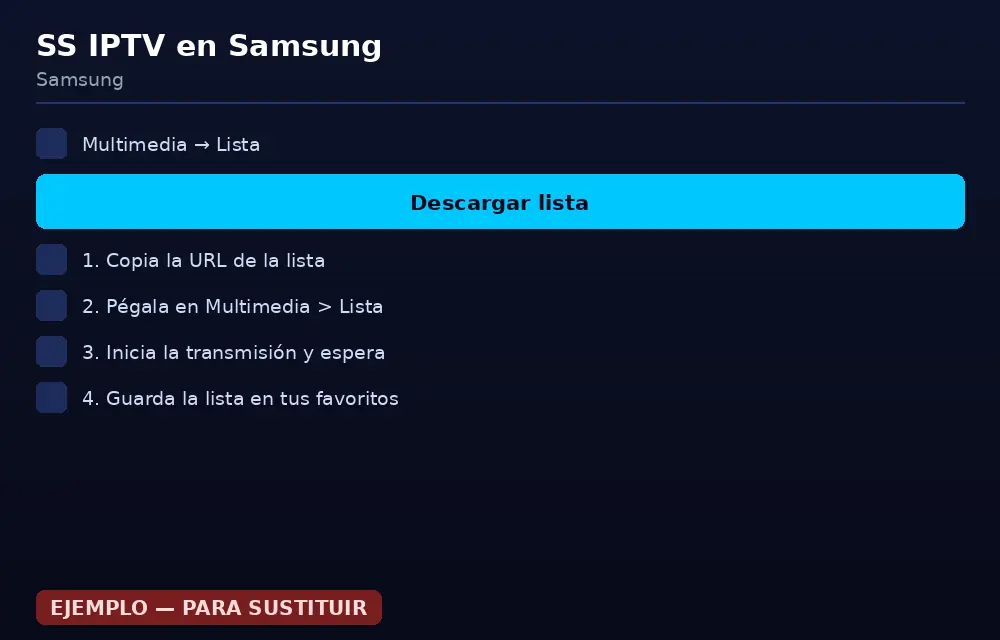 Búsqueda de la aplicación SS IPTV en la tienda de aplicaciones del televisor